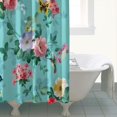 thumbnail image 4 of Pioneer Flower Floral Print Pattern Shower Curtain 72"x84" ,Bathroom Decorative Shower Curtains Set with 12 Hooks,Modern Waterproof Washable Shower Curtain, 4 of 6