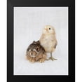 thumbnail image 2 of Soderman, Tania 12x14 Black Modern Framed Museum Art Print Titled - Chick And Baby Rabbit, 2 of 5