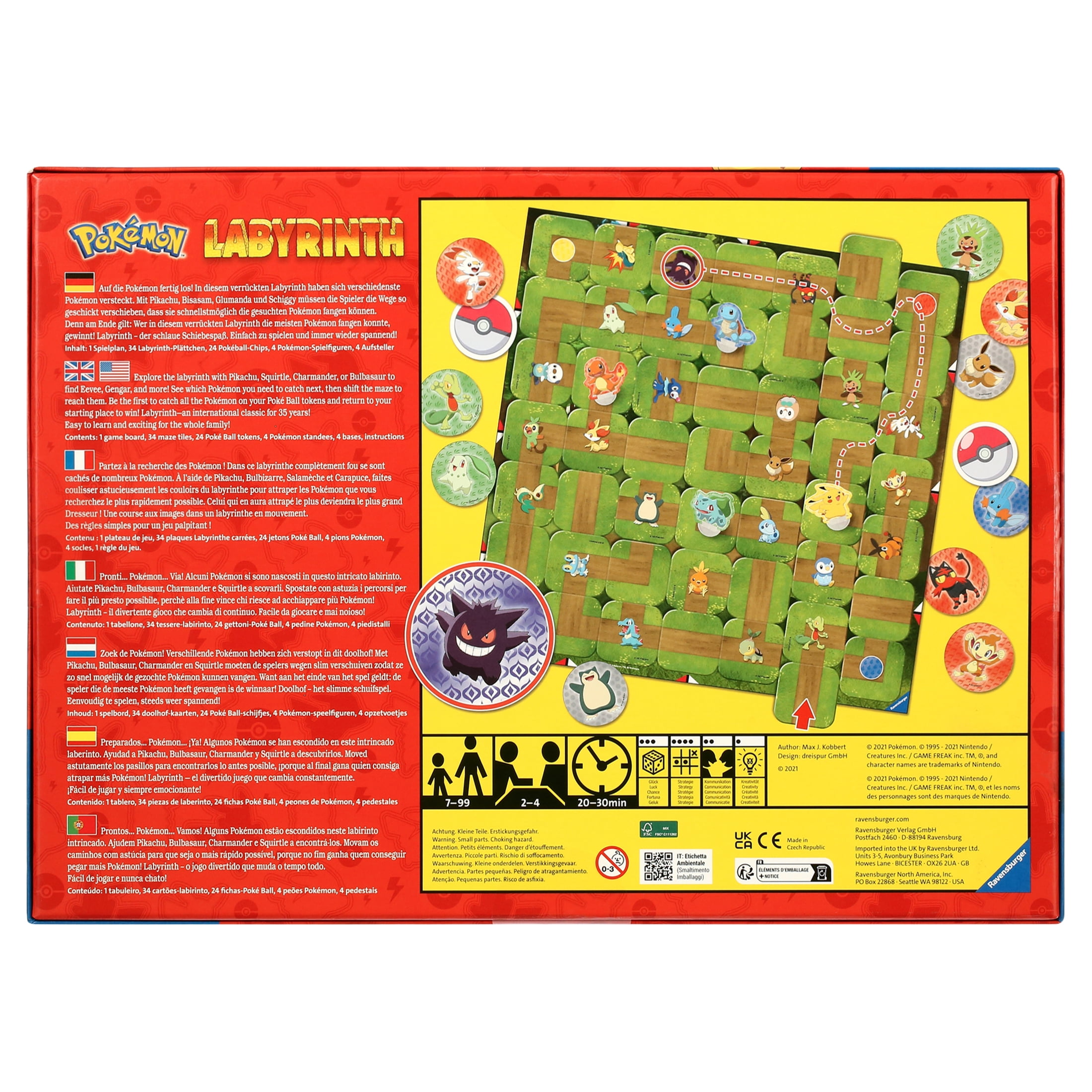 Ravensburger Pokemon Labyrinth Board Game, Children to Adult Ages 7+