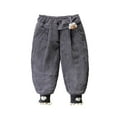 thumbnail image 2 of Godderr Newborn Girls Corduroy Pants for Baby Toddler Long Pants Warm Winter Pants Thickened Cute Flower Comfortable Classic Pants for 0M-6Y, 2 of 5