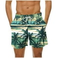 thumbnail image 2 of guisaled Mens Bathing Suits Mens Swim Shorts Quick Dry Elastic Waisted Swim Trunks Summer 7 Inch Beach Shorts Loose Fit Hawaii Graphic Boardshorts, 2 of 6