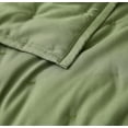 thumbnail image 6 of Chezmoi Collection Glen 3-Piece Crescent Stitched Quilt Set, Queen Size, Olive Green, Rayon Derived from Bamboo & Polyester Blended, Soft Breathable Cooling Bedspread for Hot Sleepers, 6 of 9