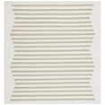 thumbnail image 6 of SAFAVIEH Montauk Amadine Striped Cotton Area Rug, Ivory/Light Green, 6' x 6' Round, 6 of 10
