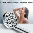 thumbnail image 4 of Cabezal de Regadera Magnético de Alta Presión con 10 Configuraciones de Rociado: Lluvia Grande de 5 Pulgadas, Instalación Rápida y Fácil, Manguera Ajustable, Ahorro de Agua y Diseño Manos Libres, 4 of 10