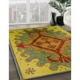 thumbnail image 3 of Ahgly Company Machine Washable Indoor Rectangle Industrial Modern Cookie Brown Area Rugs, 8' x 10', 3 of 7