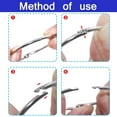 thumbnail image 4 of 40 PCS Loose Leaf Binder Rings with Hole Punch, SourceTon Office Metal Book Rings 1 Inch & 2 Inch (Each Size for 20, 4 of 5
