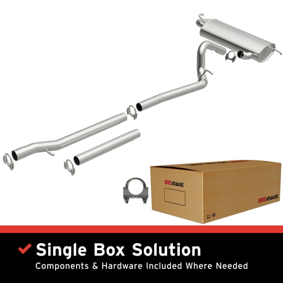 BRExhaust OE Replacement Exhaust System Kit 106-0045: Compatible with 2007-2011 Jeep Wrangler 3.8L