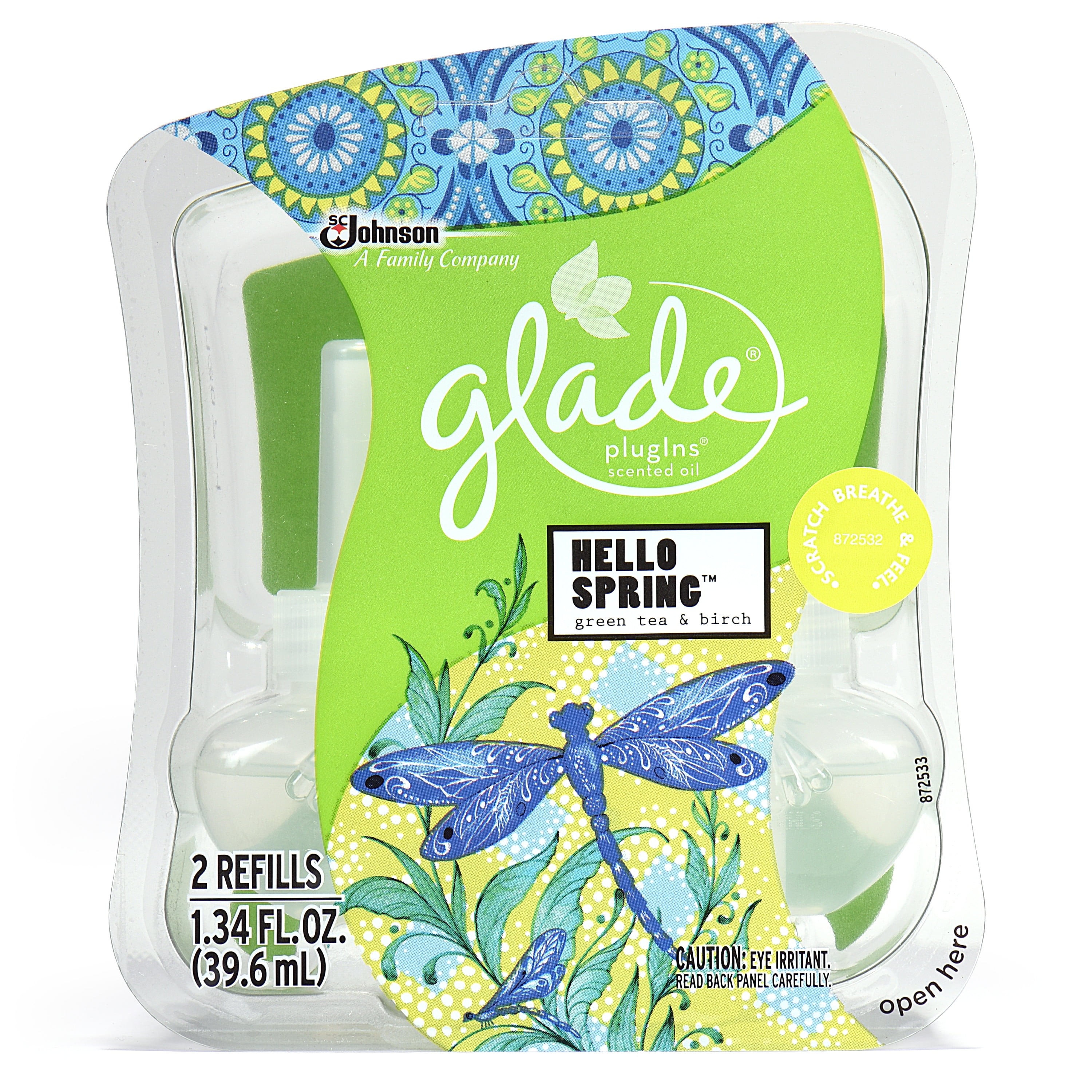 Glade Plug In Refill, Hello Spring, 1.34 Fl. Oz. (Pack of 2)