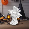 thumbnail image 4 of Estatua de fantasma de Halloween bruja de resina que sostiene la decoración de la linterna decoración del jardín del hogar aterrador, 4 of 4