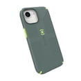 thumbnail image 6 of Speck iPhone 16e/15/14/13 CandyShell Grip MagSafe Compatible Case in Neo Drab and Glow Green, 6 of 7