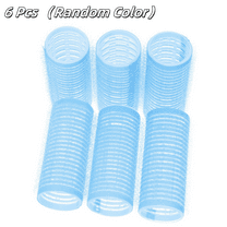 6 Pcs Hair Curlers Rollers with Clips,Small Hair Rollers, Self Grip Hair Roller for Long Medium Short Thick Thin Bangs Volume,Random Color