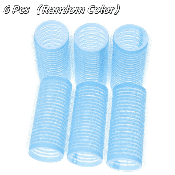 6 Pcs Hair Curlers Rollers with Clips,Small Hair Rollers, Self Grip Hair Roller for Long Medium Short Thick Thin Bangs Volume,Random Color