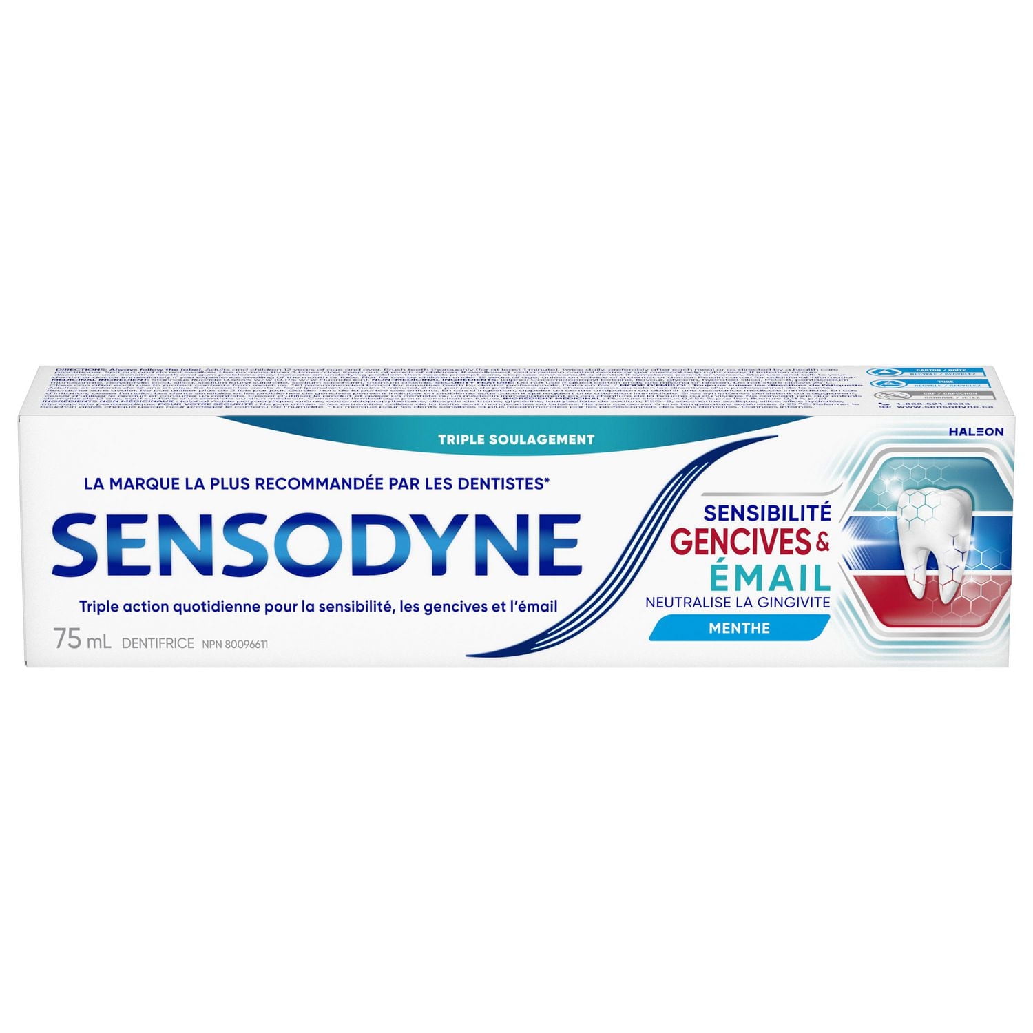 Sensodyne Sensibilité Gencives & Émail Menthe Dentifrice 75ml