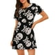 thumbnail image 1 of Disketp black white Skull bone para Camisón Corto de Manga Corta para Mujeres, Camisón Cómodo con Escote Redondo, Bonito y Confortable, 1 of 6