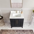 thumbnail image 5 of Gara 30" Single Bath Vanity in Fir Wood Black w/ White Grain Composite & Mirror, 5 of 16