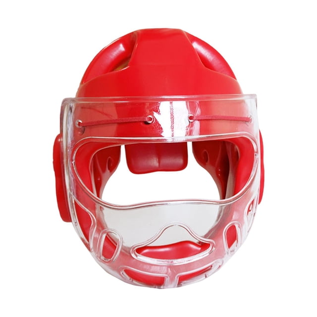 Casco de Karate, equipo de cabeza de boxeo, portátil, ligero, cómodo, Mma, ajustable, ventilado, casco de boxeo, cubierta facial S
