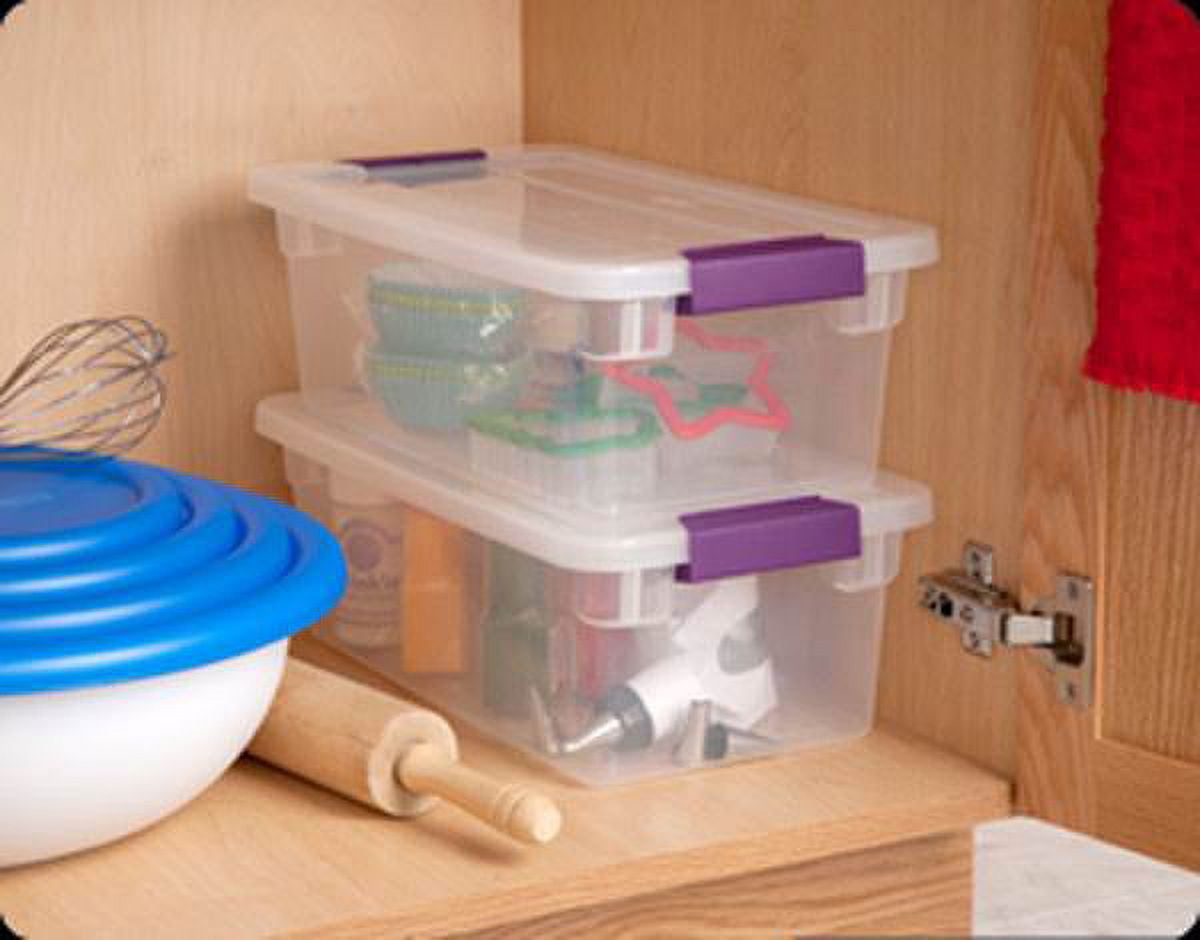 Sterilite 17511712 6 Quart ClearView Latch Box Storage Tote Container