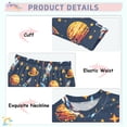 thumbnail image 4 of Dailycode Cotton Pajama Set Snug Fit Long Sleeve Top and Pants for 18M-8Y Space Stars Rocket Whale, 4 of 7