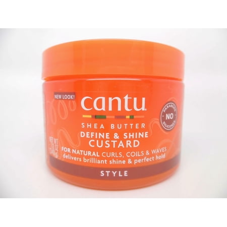 Cantu Shea Butter Define & Shine Custard for Natural Curls Coils & Waves 12 oz.