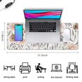 thumbnail image 5 of Brown Flower&nbsp;mousepad Gamingwaterproofnon Slip&nbsp;for Office Home Work GamingmousepadRubber Base Mousepad with Stitched Edges 31.5x11.8inches, 5 of 7