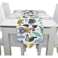 thumbnail image 4 of ColourLife Table Runner Ethnic Animals Washable Table Cloth Runner for Holiday Home Wedding Table Top Decoration 13x70 Inches, 4 of 5