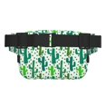 thumbnail image 3 of Fotbe Cactus 1 Cangurera Cuadrada con Estampado de Doble Capa, Bolsa de Cintura Ajustable Mini para Hombres y Mujeres, 3 of 9