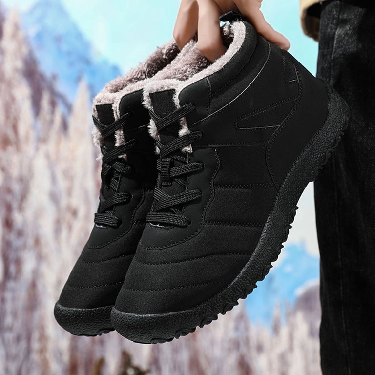 Winter Snow‎ Boots Waterproof Insulated Zip-Up Ankle Boots Black Outdoor Hiking NORTIV 8 Mens Snow Boots Insulated Waterproof Outdoor Hiking  main image 2