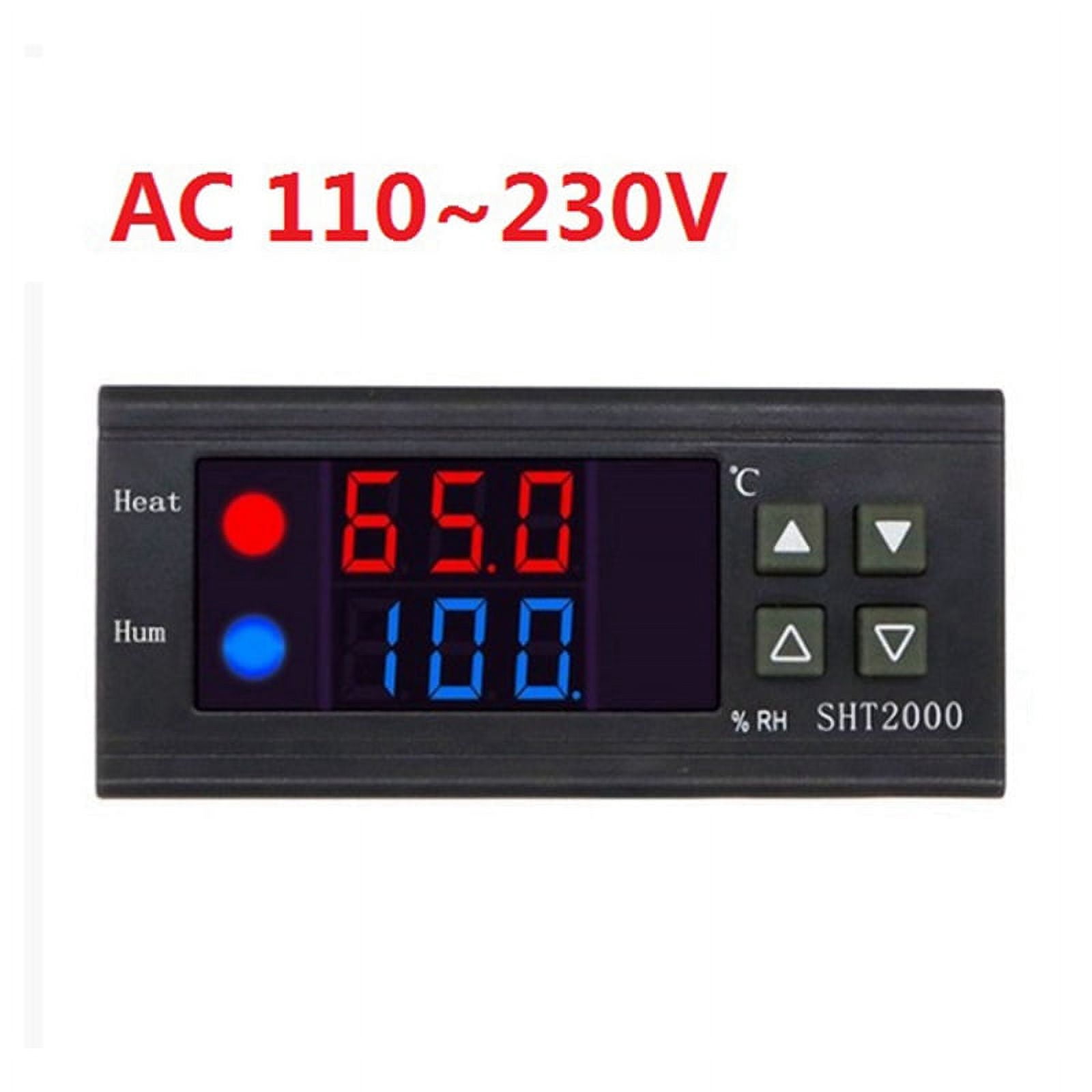 2X SHT2000 Temperature Humidity Controller Thermostat Humidistat Indoor Brewing Incubator Thermometer AC110-230V