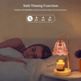 thumbnail image 5 of Elegant Pink Floral Candle Warmer Lamp for Jar Candles, Adjustable Height Dimmable with Timer & 2 Bulbs, 5 of 9