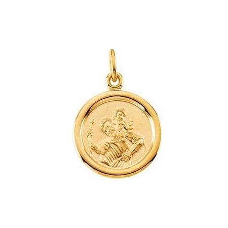 PicturesOnGold.com - 14K Gold Saint Christopher Religious Medal - Solid ...