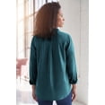 thumbnail image 2 of Roaman's Women's Plus Size Faux Suede Button-Front Shirt, 2 of 4