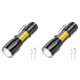 thumbnail image 4 of XPE+COB LED potente linterna para acampar al aire libre luces de antorcha con zoom recargables, 4 of 7