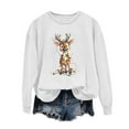 thumbnail image 2 of Women's Christmas Sweatshirts Loose Pullover Shirts Xmas Graphic Printed Blouses Tops Long Sleeve Crew Neck Sweaters Casual Holiday Clothing, 2 of 4