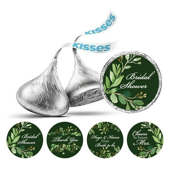 Darling Souvenir Pack of 190 Pcs chocolate Bridal Shower Theme Stickers Party Favor-Green
