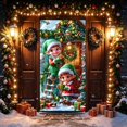 thumbnail image 6 of AOMXGD Christmas Door Tapestry, 35.5x71In Xmas Front Door Hanging Fabric Decor,Holiday Cloth Door Curtain For Bedroom Wall And Indoor Party Layout, 6 of 9