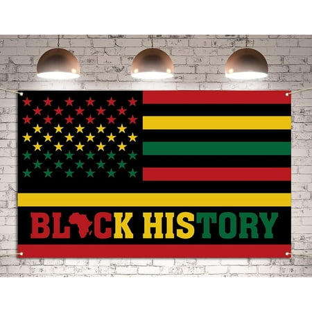 Image of History Month Photo Booth Backdrop African American February Festival Holiday Photography Background Wall Decoration