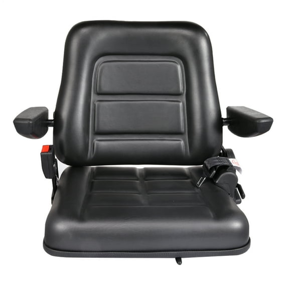 ZHAO Lawn Tractor Seat Adjustable Tractor Seat with Armrest Safety Belt Riding Lawnmower Seat Replacement with Slide Rail Fits Tractor Mower Forklift sweetie