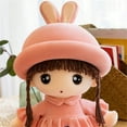thumbnail image 4 of Soft Plush Princess Doll With Rabbit Ear Hat, 70Cm Large Size Perfect Children's Birthday Gift For Girls, Ideal Hug Pillow For Sleeping Traveling, Handmade Craftsmanship Suitable, 4 of 5