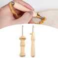 thumbnail image 2 of Visland Embroidery Needle Wooden Handle Embroidery Punch Needle Pen Weaving Tool for DIY Craft Stitching Applique, 2 of 7