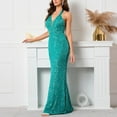thumbnail image 4 of Womens Dresses Women Evening Prom Dress Sequin Sleeveless Dress Neck Backless Mermaid Maxi Long Dress Formal Cocktail Prom Gowns, 4 of 7