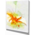 thumbnail image 2 of Fleur Jaune Rouge avec Éclaboussures de Couleur - Impression sur Toile Florale, 2 of 3