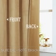 thumbnail image 3 of AZZCIA Faux Suede Light Gold Room Darkening Curtains, 55” x 84” (2 Panels), 3 of 6
