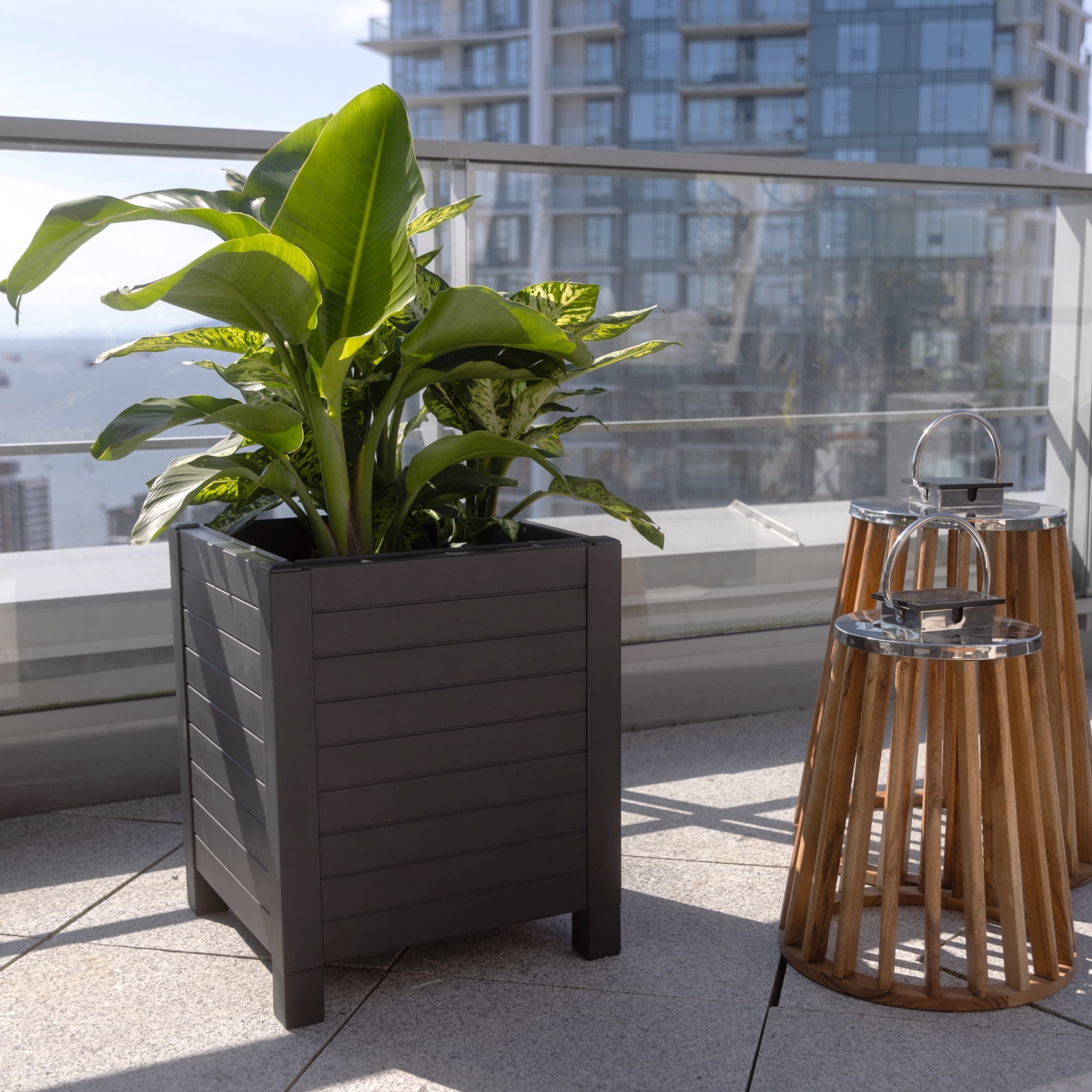 Tierra Verde 17"x17" Flora Cube Planter Black 1PK (4 panels)