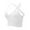 White, variant on Womens Sports Bras, Crisscross Wireless Solid Active Tank Top, High Support Workout Yoga Lingerie