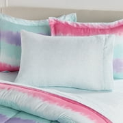 Dream Factory Tie Dye Stripe Twin 5 Piece Comforter Set, Polyester, Microfiber, Pink, Purple, Multi, Child, Unisex