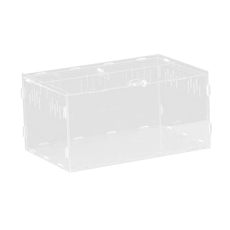 Fzaqwen Reptile Breeding Box Acrylic Snake Cage Tank with Basin Animal Habitat Hatching Case Turtle Transport Container Pet Houses Suitable for Home Use Repti 30x20x15cm