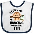 thumbnail image 3 of Inktastic Monkey I Love Hanging out with My Titi Boys or Girls Baby Bib, 3 of 4