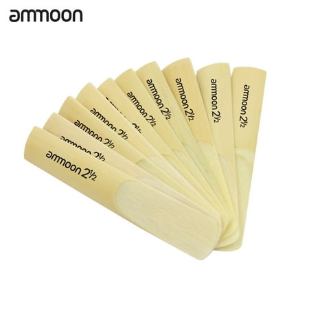 ammoon 10pcs 2.5 2-1/2 for bB Tenor Saxophone Sax Bamboo Reeds Accessory