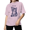 thumbnail image 2 of Playful Kitty "Oh, Hai" Design Women's T-shirt, 2 of 3