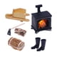 thumbnail image 2 of Juego de decoración de chimenea para casa de muñecas, modelo en miniatura 1:12 para niños, juguetes para muñecas 1/12 sin linterna, 2 of 9